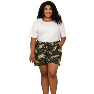 Printfresh Black Ink Bagheera Cotton Poplin Pajama PJ Shorts